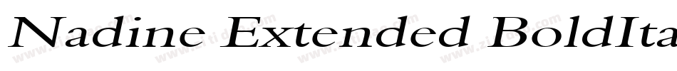Nadine Extended BoldItalic字体转换